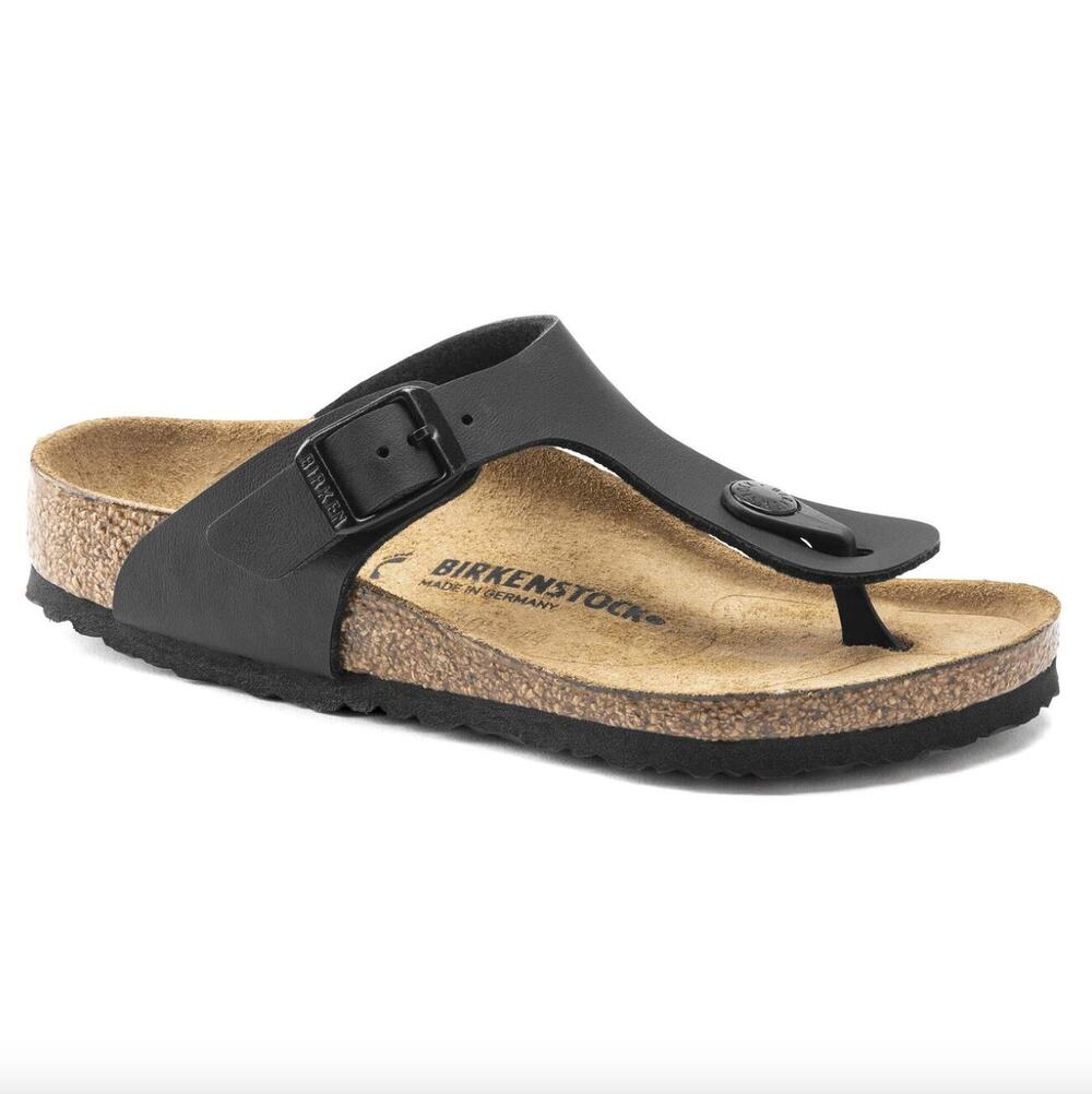 Birkenstock Gizeh Birko-Flor black molded footbed thong flip-flop sandals EU 30